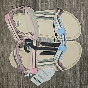 Sandals with comfort footbed and adjustable straps